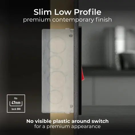 BG Evolve Matt Blue Screwless 45A DP Double Plate + Neon PCDDB72B BG (British General)