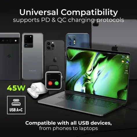 BG Evolve Matt Blue PCDDB22UAC45B USB Double Socket 45W Type A & C USB BG (British General)