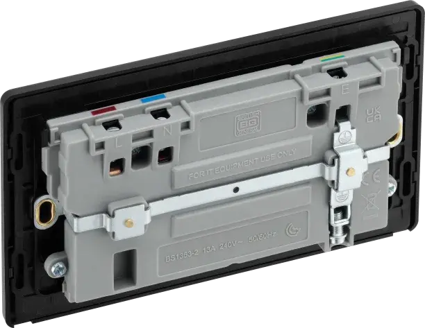 BG Evolve Matt Blue PCDDB22UAC22B USB Double Socket 22W Type A & C USB BG (British General)