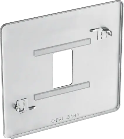 BG RFBS1 Screwless Brushed Steel 1 Gang Front Cover Plate BG Nexus