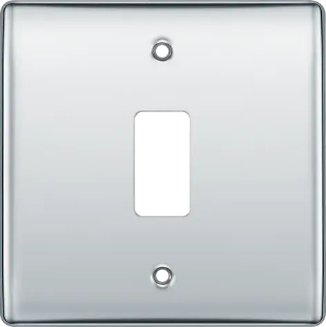 BG RNPC1 Polished Chrome 1 Gang Front Cover Plate BG Nexus