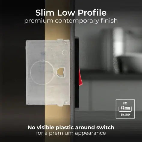 BG Evolve Matt Blue Screwless 45A DP Single Plate + Neon PCDDB74B BG (British General)