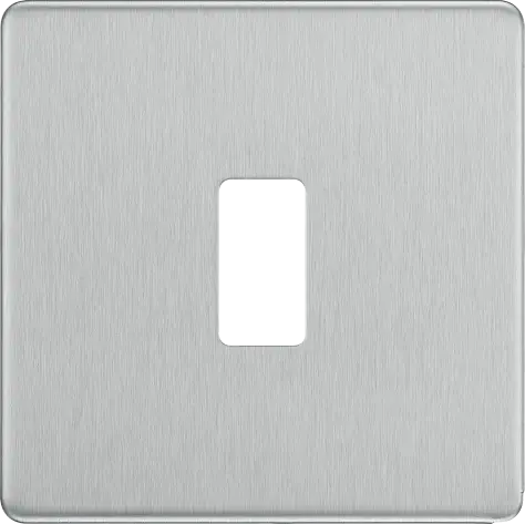 BG RFBS1 Screwless Brushed Steel 1 Gang Front Cover Plate BG Nexus
