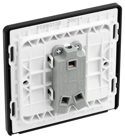 BG Evolve Matt Grey Screwless Single Light Switch PCDMG12B BG (British General)