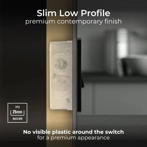 BG Evolve Matt Blue Screwless 20A Double Pole Switch + Neon PCDDB31B BG (British General)