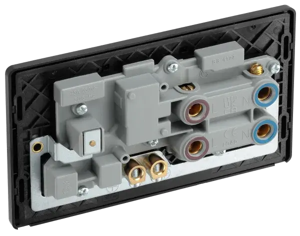 BG Evolve Matt Blue Screwless 45A DP Cooker Unit + Socket + Neon PCDDB70B BG (British General)