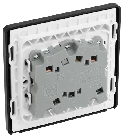 BG Evolve Matt Blue Screwless Triple Pole Fan Isolator Switch PCDDB15B BG (British General)