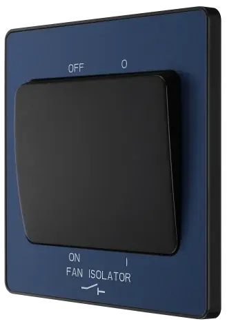 BG Evolve Matt Blue Screwless Triple Pole Fan Isolator Switch PCDDB15B BG (British General)