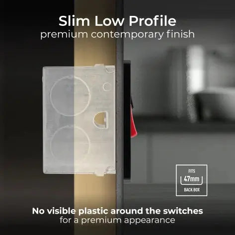 BG Evolve Matt Blue Screwless 45A DP Cooker Unit + Socket + Neon PCDDB70B BG (British General)