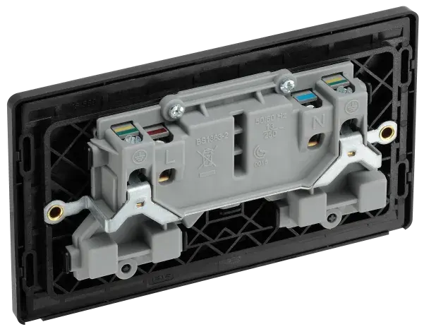 BG Evolve Matt Blue Screwless Double Socket PCDDB22B BG (British General)