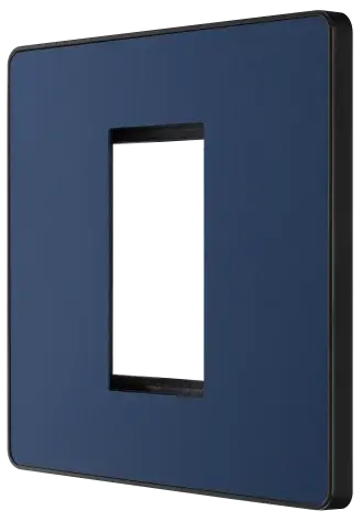 BG Evolve Matt Blue Screwless Single Euro Module Front Plate PCDDBEMS1B BG (British General)
