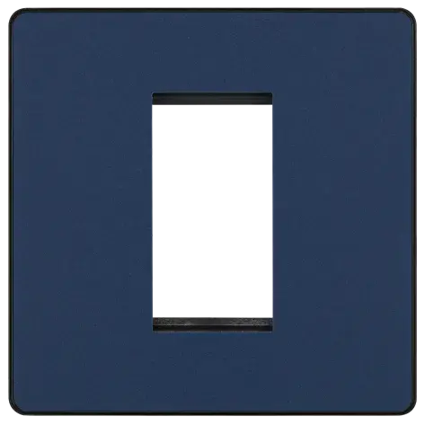 BG Evolve Matt Blue Screwless Single Euro Module Front Plate PCDDBEMS1B BG (British General)