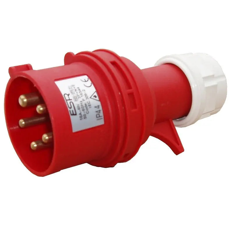 ESR Fast Fit Industrial Trailing Plug IP44 32 Amp 4 Pin P32444 Red 3P + E ESR