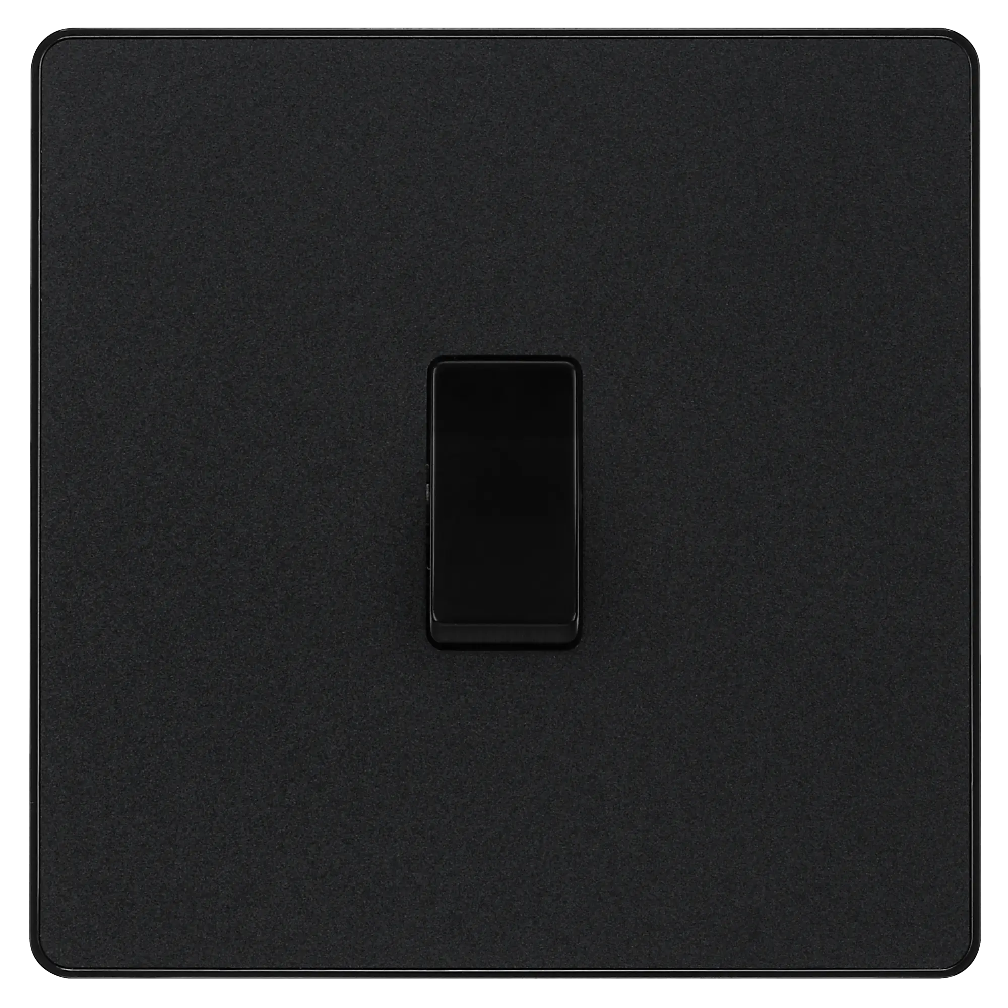 BG Evolve Matt Black Screwless Single Light Switch - PCDMB12B BG (British General)