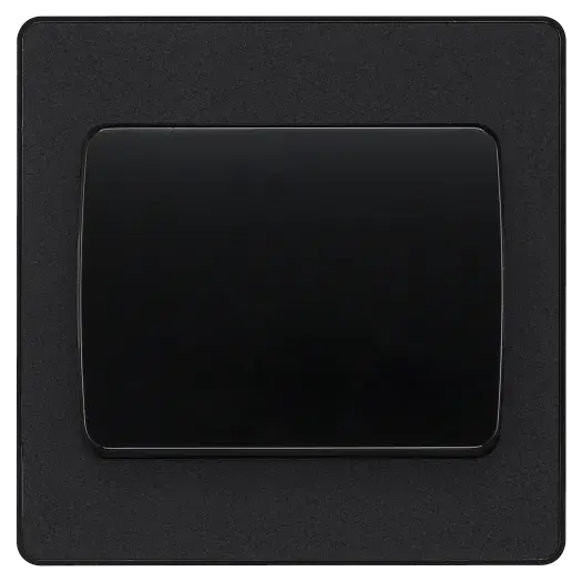 BG Evolve Matt Black Screwless Single Light Switch (Wide) PCDMB12WB BG (British General)