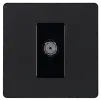 BG Evolve Matt Black Screwless TV Aerial Socket PCDMB60B BG (British General)