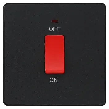 BG Evolve Matt Black Screwless 45A DP Single Plate + Neon PCDMB74B BG (British General)