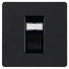 BG Evolve Matt Black Screwless Single RJ45 CAT6 Internet Data Socket PCDMBRJ451B BG (British General)