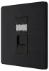 BG Evolve Matt Black Screwless Single RJ45 CAT6 Internet Data Socket PCDMBRJ451B BG (British General)