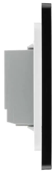BG Evolve Matt Black Screwless Single Master Touch Dimmer Switch PCDMBTDM1B BG (British General)
