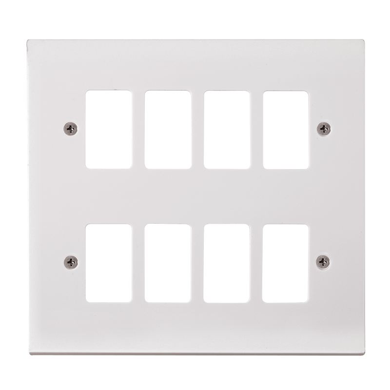 Click GridPro 8 Gang GridPro Frontplate - Polar – PRW20508