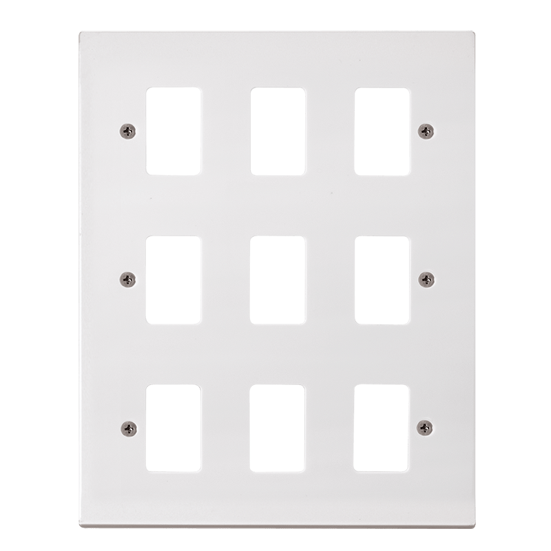 Click GridPro 9 Gang GridPro Frontplate - Polar – PRW20509