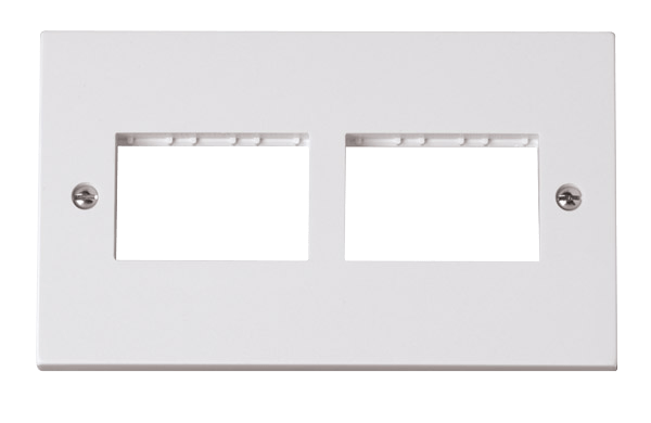 Click MiniGrid 2 Gang Switch Plate With 6 Module Aperture (2 X 3) – PRW406