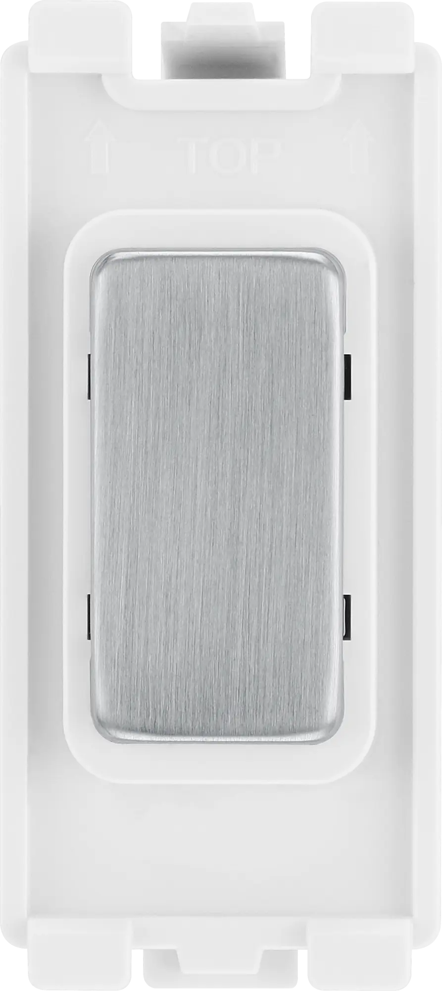 BG RBSBLNK Brushed Steel Grid Blank Switch BG Nexus