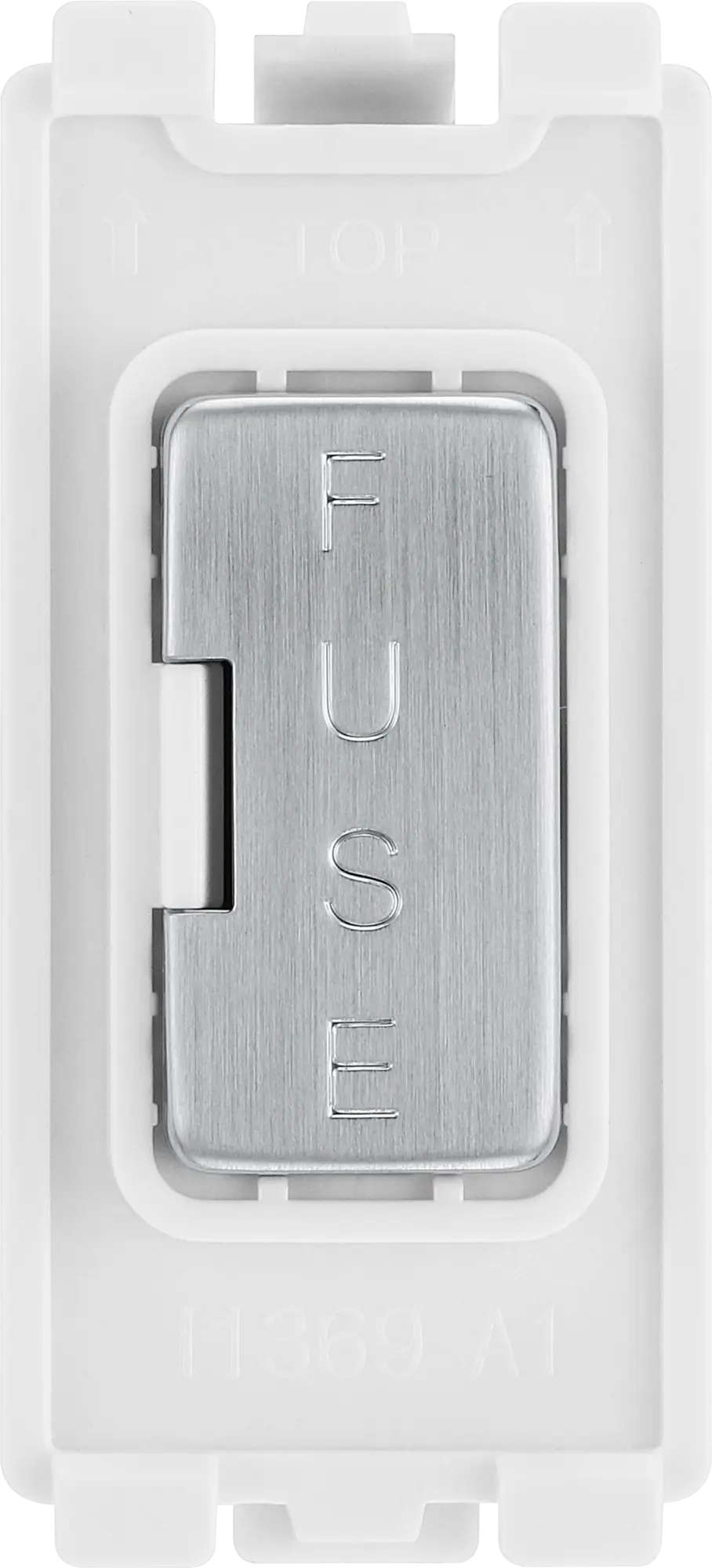 BG RBSFUSE Brushed Steel Grid Fuse Holder Module BG Nexus