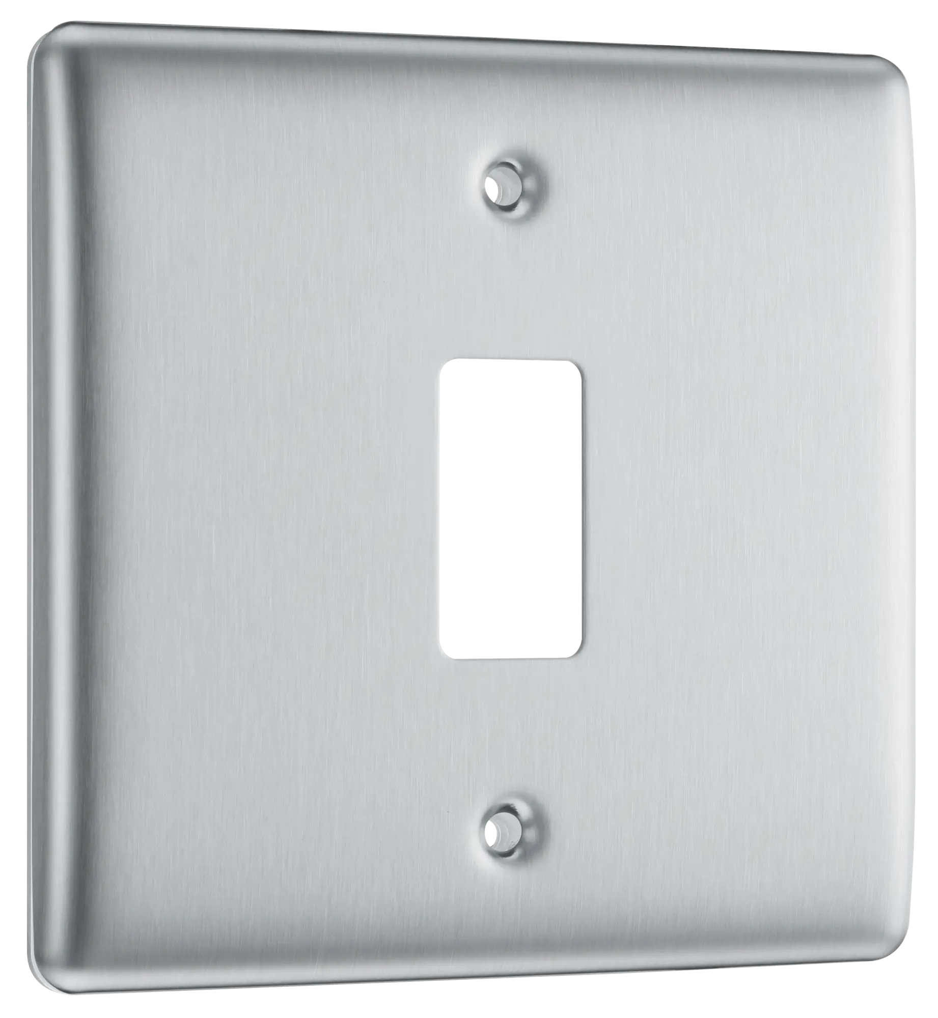 BG RNBS1 Brushed Steel 1 Gang Front Cover Plate BG Nexus