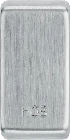 BG Brushed Steel 20 Amp Double Pole Appliance Grid Switch Labelled Hob - RRHBBS-01 BG Nexus