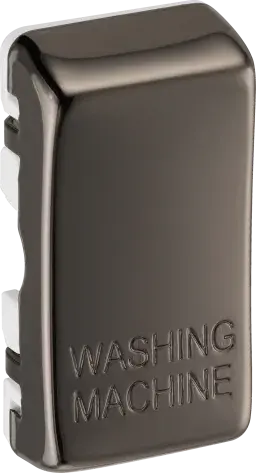 BG RRWMBN Black Nickel 20 Amp Double Pole Appliance Grid Switch Labelled Washing Machine BG Nexus