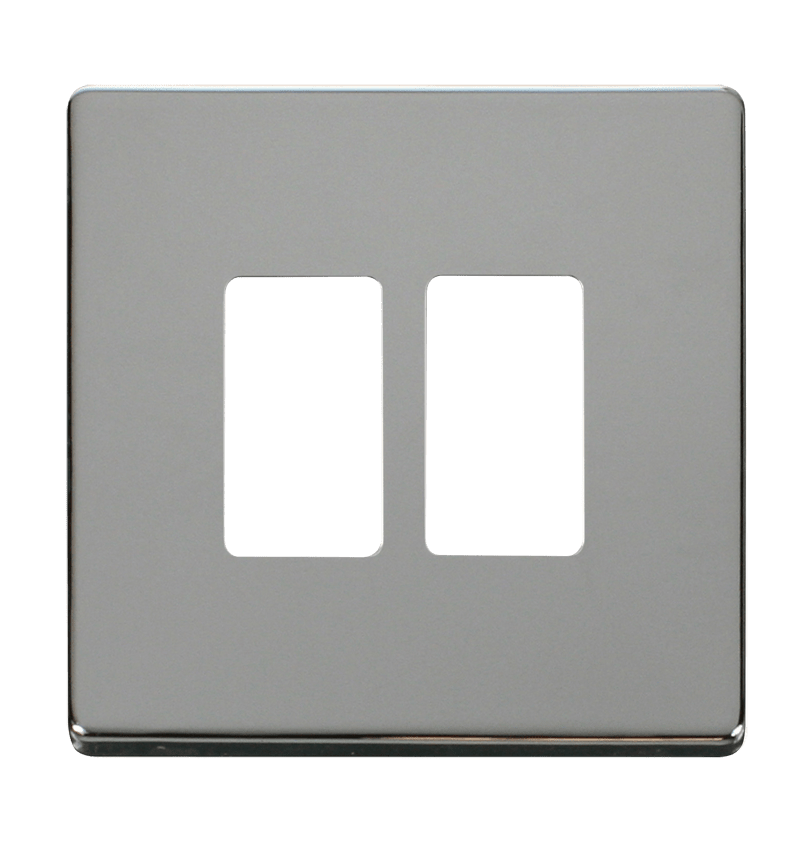 Click GridPro 2 Gang GridPro Frontplate - Polished Chrome – SCP20402CH