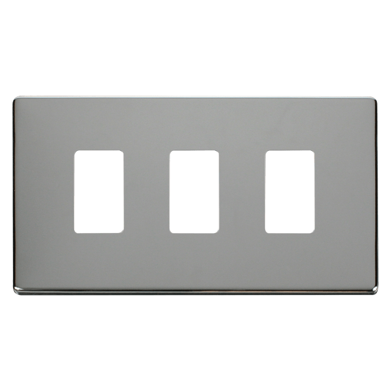 Click GridPro 3 Gang GridPro Frontplate - Polished Chrome – SCP20403CH