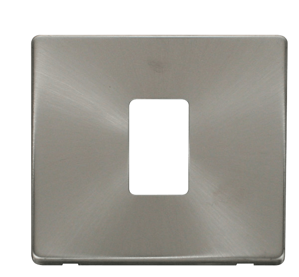 Click MiniGrid 1 Gang Single Aperture Cover Plate - Brushed Stainless – SCP401BS