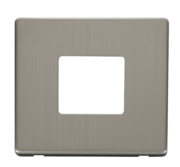 Click MiniGrid 1 Gang Twin Aperture Cover Plate - Stainless Steel – SCP402SS