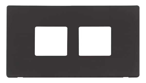 Click MiniGrid 2 Gang (2 x 2) Aperture Cover Plate - Black – SCP404BK