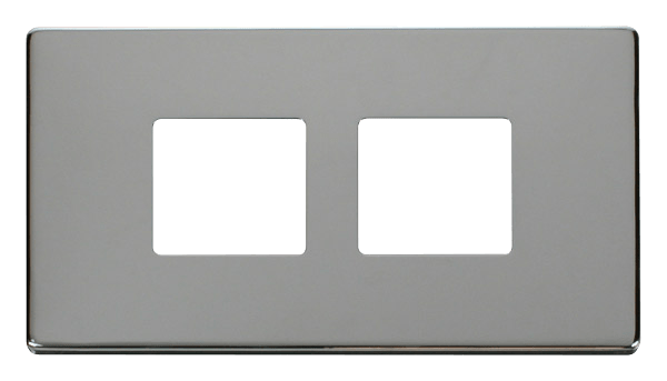 Click MiniGrid 2 Gang (2 x 2) Aperture Cover Plate - Chrome – SCP404CH