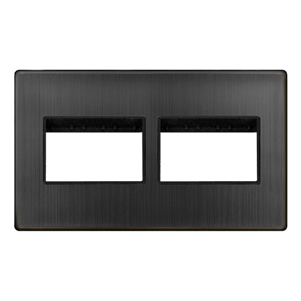 Click MiniGrid 2 GANG MINIGRID 3 X 2 APERTURE COVER PLATE - MATT BRONZE – SCP406BZ