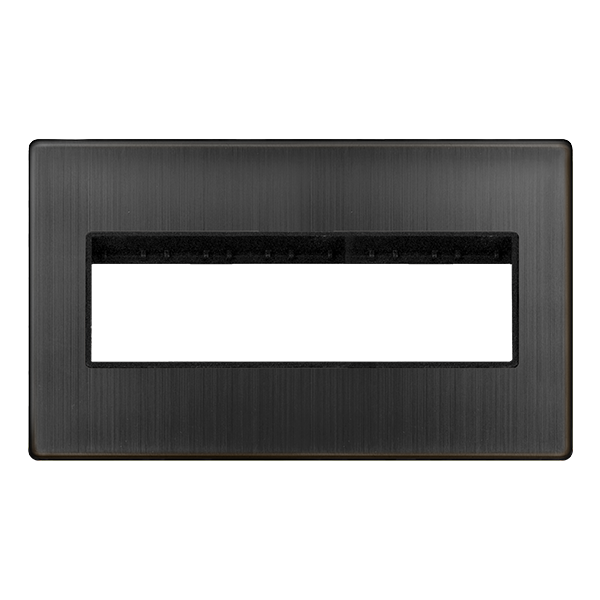 Click MiniGrid 2 GANG MINIGRID 6 APERTURE COVER PLATE - MATT BRONZE – SCP426BZ