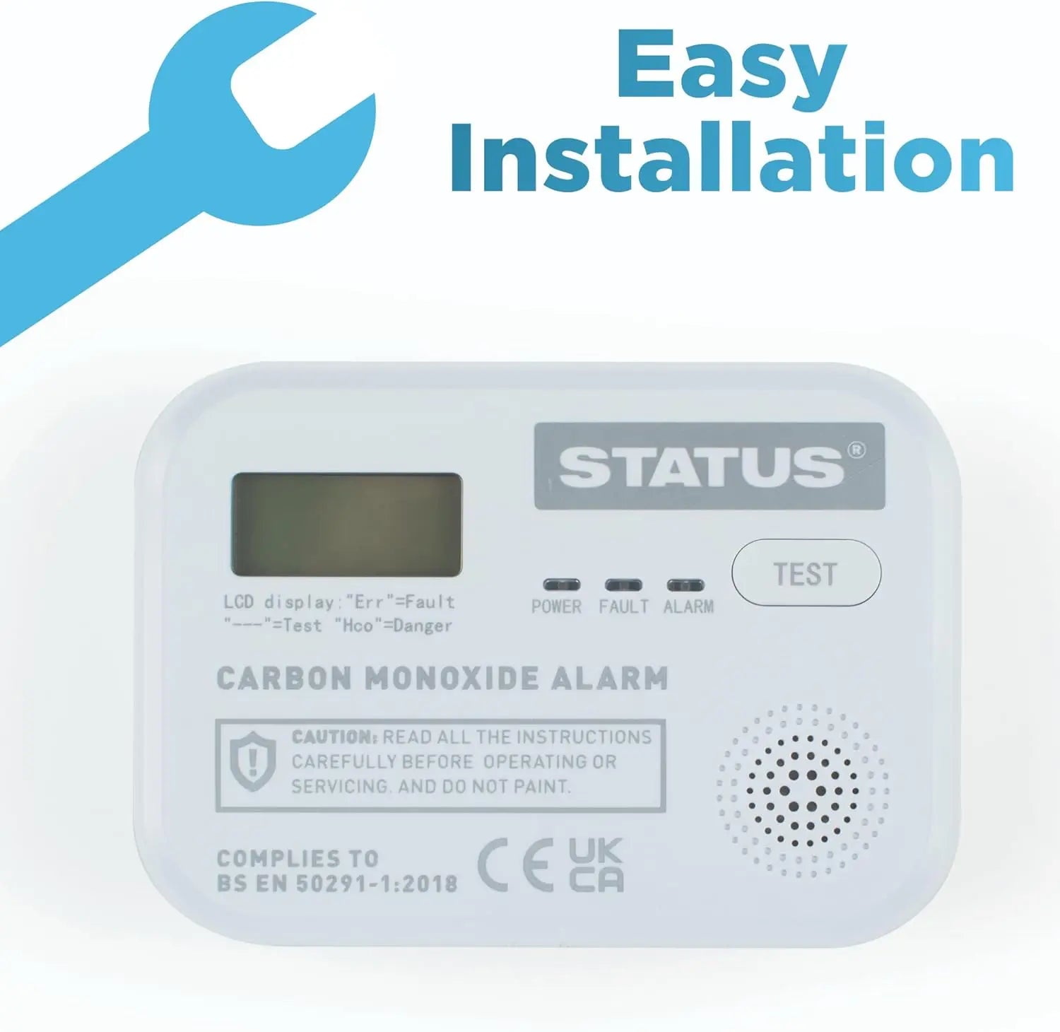 STATUS Carbon Monoxide Alarm with Batteries – SDCMA3XAA1PB4 STATUS