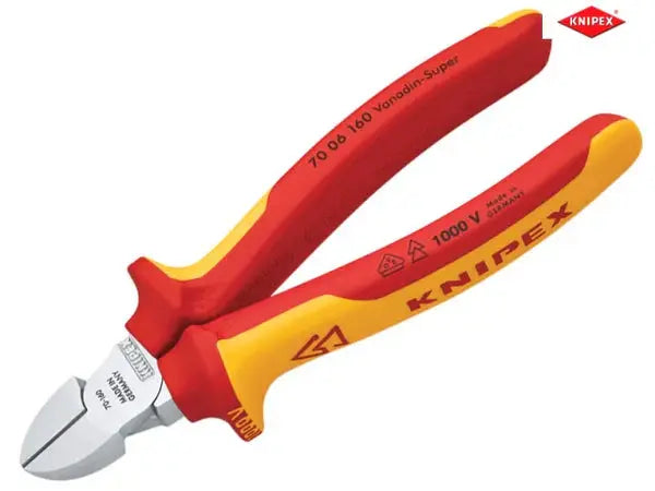 Knipex 70 06 160 Insulated VDE Diagonal Cutters With Multi-Component Grips 160mm Knipex