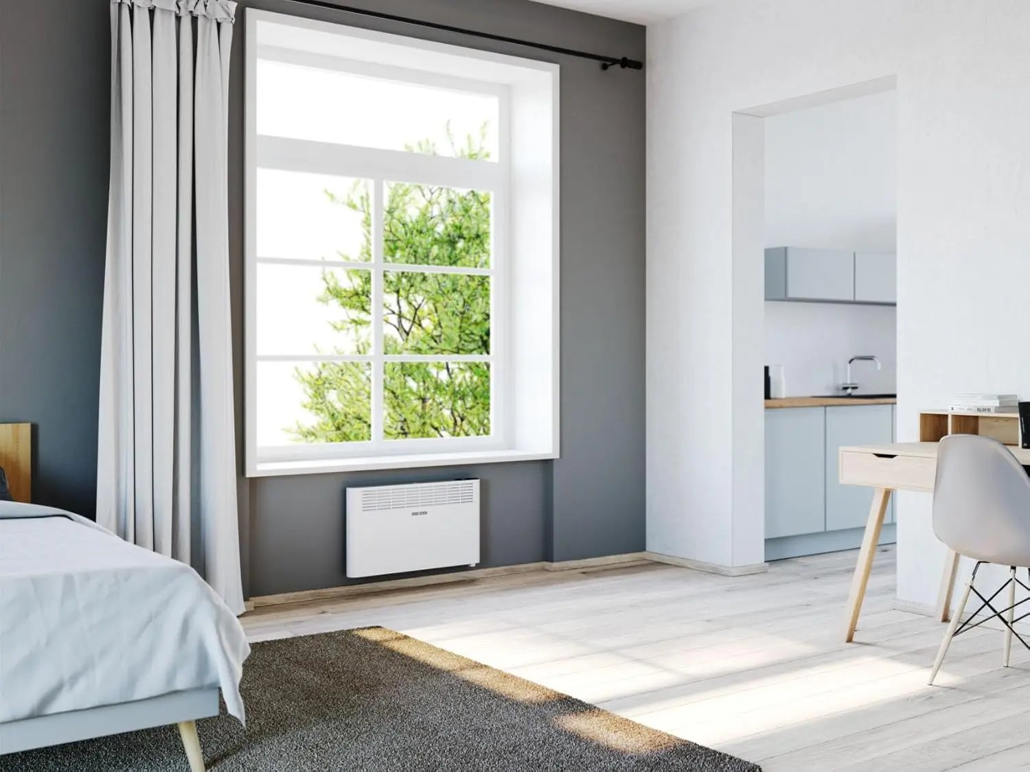 Stiebel Eltron CNS 1500 Plus LCD Panel Heater - 1.5kW Electric Wall Heater with Timer Stiebel Electron