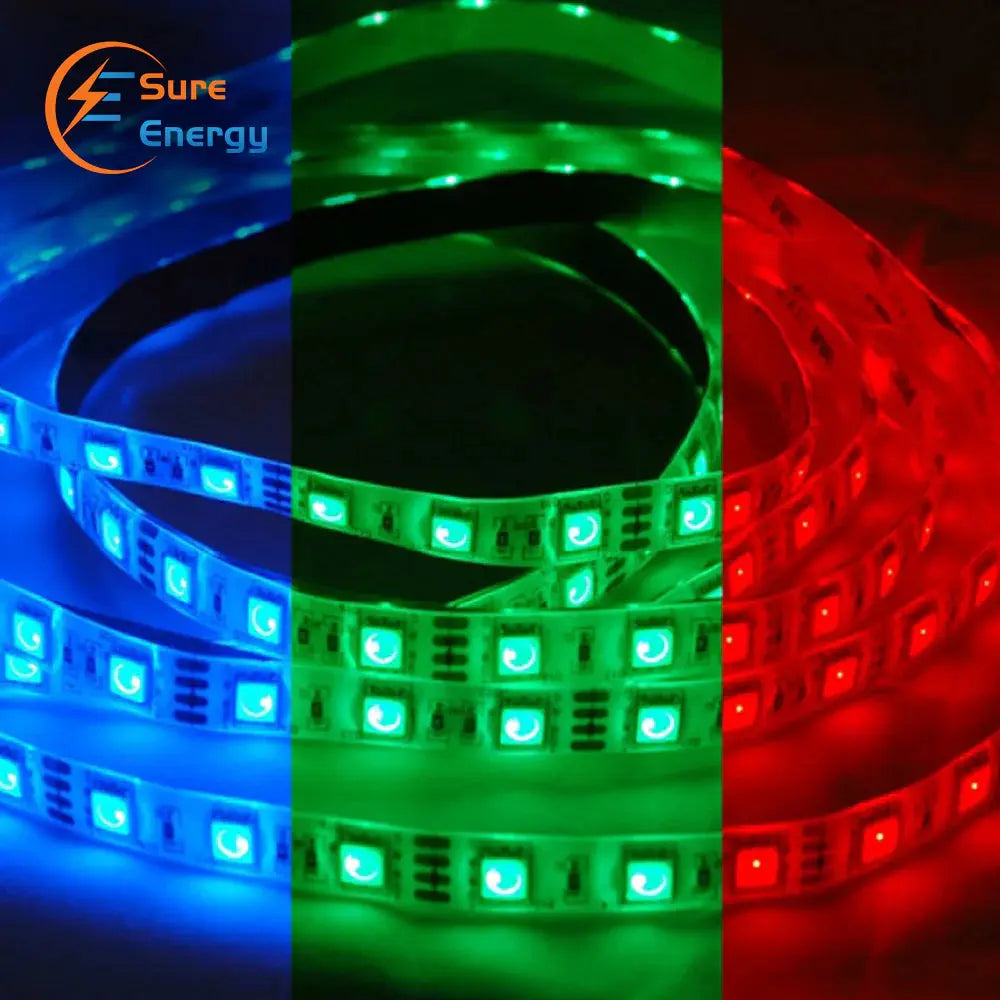 LED Strip Kit 5 meter RGB 60 LEDs per meter, IP65, IR remote, Plug and Play UK PS ENER-J