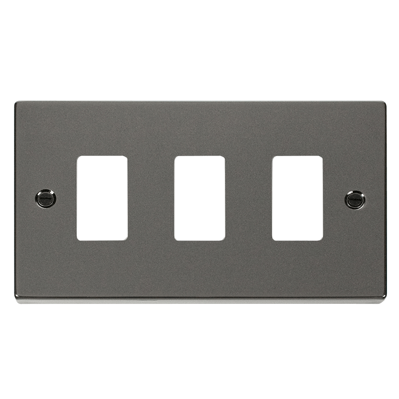 Click GridPro 3 Gang GridPro Frontplate - Black Nickel – VPBN20403
