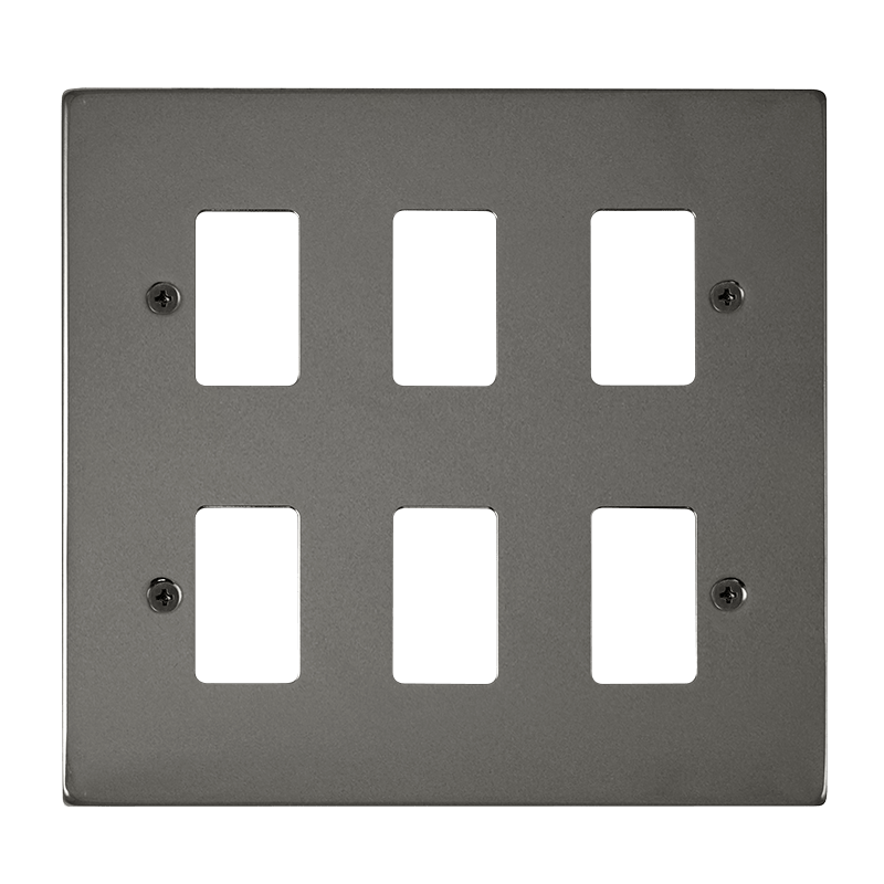 Click GridPro 6 Gang GridPro Frontplate - Black Nickel – VPBN20506
