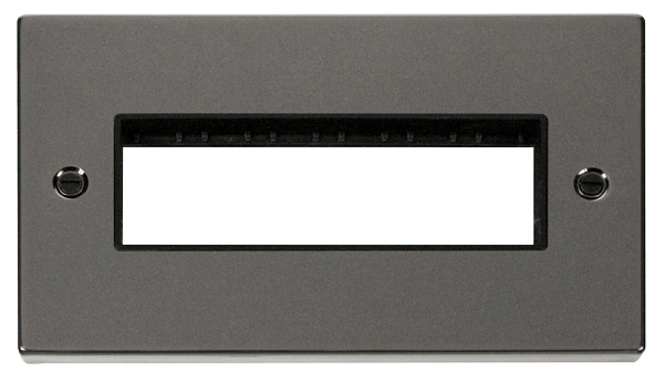 Click MiniGrid 2 Gang Plate 6 In-Line Aperture - Black – VPBN426BK