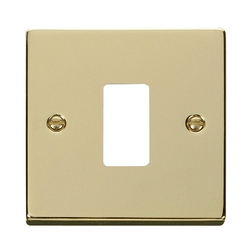 Click GridPro 1 Gang GridPro Frontplate - Polished Brass – VPBR20401