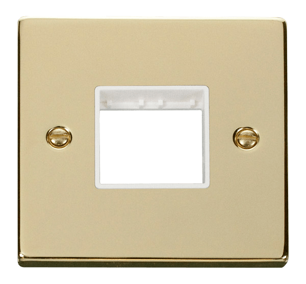 Click MiniGrid 1 Gang Plate Twin Aperture - White – VPBR402WH