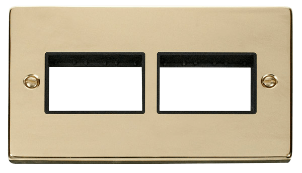 Click MiniGrid 2 Gang Plate (3 x 3) Aperture - Black – VPBR406BK